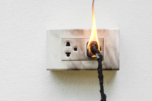 an example of an electrical fire