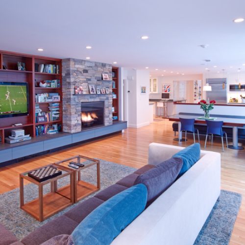 Living Room with Hardwood Floor | Cardoso Electrical Services